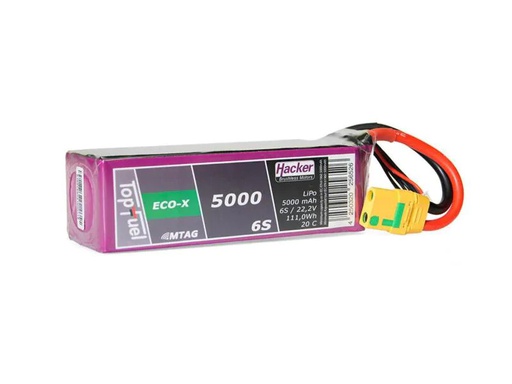 [90136011 1017099] Hacker RC-Akku LiPo 5000 mAh 22.2 V 20C TopFuel ECO-X MTAG