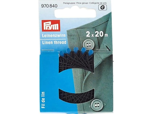 [90136043 1088183] Prym Leinenzwirn 20 m, Schwarz