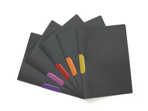 [90136142 565353] DURABLE Klemmhefter DuraswingColor  5 Stück, Anthrazit/Mehrfarbig