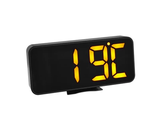 [90136409 222239] TFA Dostmann Digitalwecker mit Raumklima Schwarz