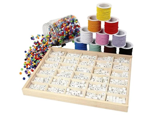 [90136479 846864] Creativ Company Buchstabenperlen Set für Armbänder aus Buchstaben-Perlen