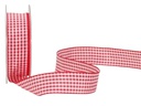 Spyk Geschenkband Vichy 25 mm x 20 m, Rot/Weiss