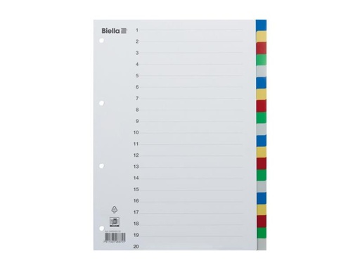 [90136643 1093090] Biella Register A4 PP 20 Taben mit Indexblatt