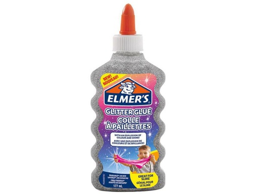 [90136793 1014425] Elmers Bastelkleber Glitter Glue 1 Stück, Silber