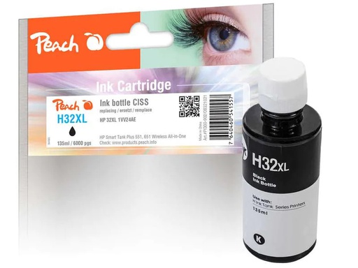 [90136888 1142684] Peach Tinte HP 32XL (1VV24AE) Black