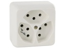 Mica AP-Steckdosen 3x T13  schaltbar