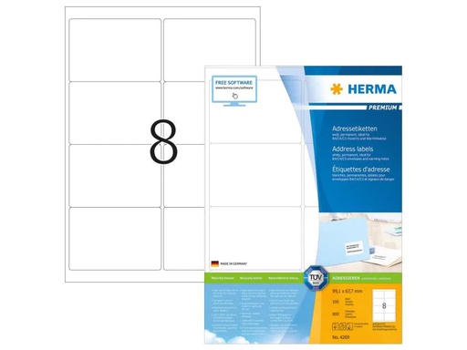 [90137139 1085851] HERMA Universal-Etiketten 4269 99.1 x 67.7 mm, 800 Etiketten