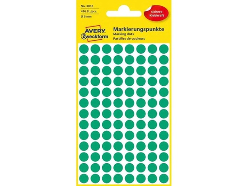 [90013703 926288] Avery Zweckform Klebepunkte 8 mm Grün