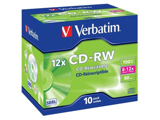 [90137415 40249] Verbatim CD-RW 0.7 GB, Jewelcase (10 Stück)