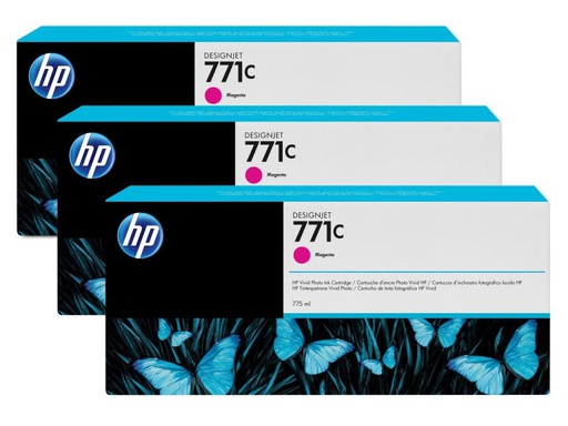 [90137440 887468] HP Tinte Nr. 771C (B6Y33A) Magenta (3er-Pack)