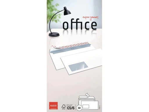 [90137508 868343] ELCO Couvert Office C5/6  mit Fenster links, 50 Stück