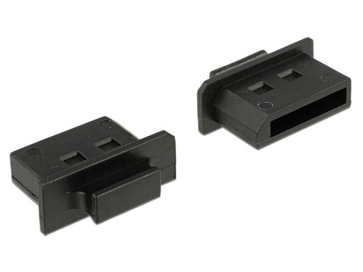 [90137787 599309] Delock Staubschutz DP f mit Griff 10 Stk.,Schwarz