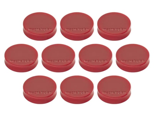 [90137940 1072975] Magnetoplan Haftmagnet Ergo Medium Ø 3 cm Rot, 10 Stück