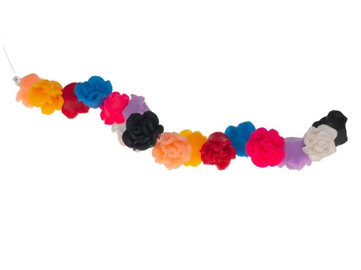 [90138215 886015] Creativ Company Perlen Rosen aus Ton, 16 x 10 mm, 16 sort.