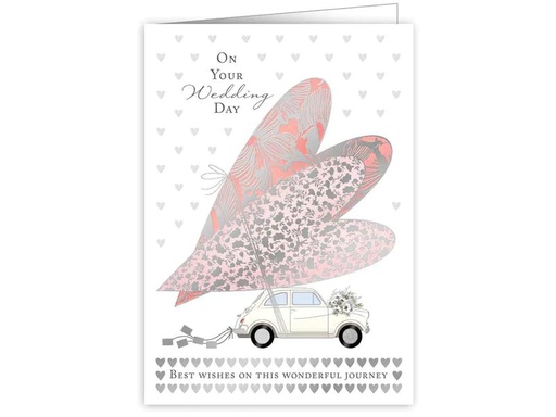 [90138711 1207127] Cart Hochzeitskarte On your wedding day 12 x 17 cm