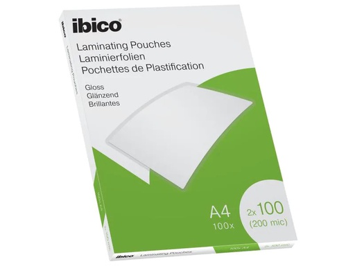 [90138754 992931] Ibico Laminierfolie A4, 100 µm, 100 Stück, Glänzend