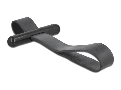 [90013856 1151601] Delock Kabelbinder mit Gummischlaufe Schwarz 26 mm x 15 mm