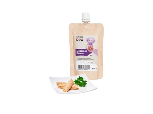 [90013870 1214190] naturaDog Lieblingscreme Lachs 100 g