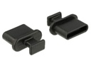 Delock Blindstecker/Staubschutz USB-C 10 Stück Schwarz mit Griff
