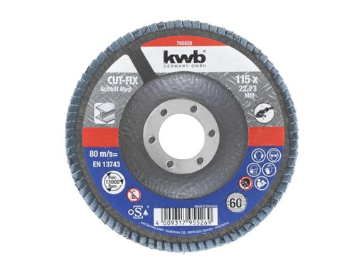 [90013886 492657] kwb Schleifscheibe Metall 115mm K60