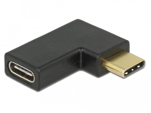[90139078 893543] Delock USB 3.1 Adapter Gen2, 10Gbps, C-C, m-f  Links gewinkelt
