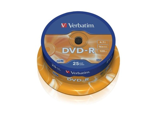 [90139153 38368] Verbatim DVD-R 4.7 GB, Spindel (25 Stück)