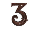 Esschert Design Hausnummer 3 aus Gusseisen