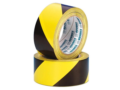 [90013903 458235] Advance Warnband AT 0008 50 mm x 33 m, Gelb/Schwarz