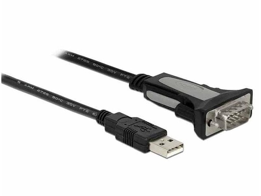 [90139320 1101555] Delock Serial-Adapter USB-A zu RS-232 DB9, 4m