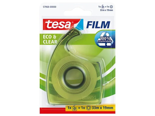 [90139594 265202] tesa Handabroller Eco &amp; Clear 19 mm x 33 m, Transparent
