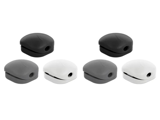 [90139636 950489] Delock Kabel-Clip 5 mm, 3x2 Stück, weiss, grau, schwarz