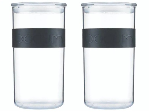 [90139689 1014231] Bodum Vorratsglas Presso 2 Stück, 2 l, Schwarz/Transparent