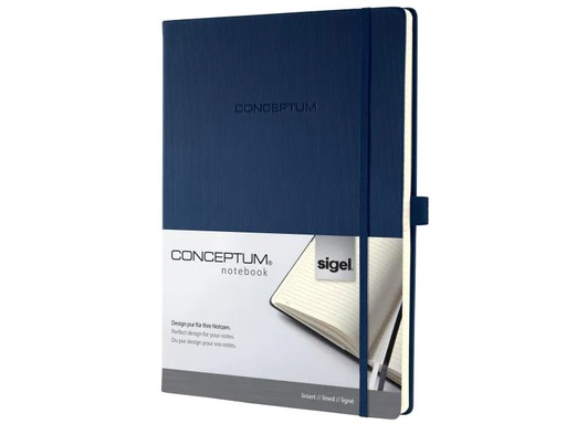 [90139831 542841] Sigel Notizbuch Conceptum A4, Liniert, Blau