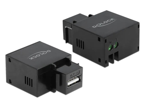 [90139845 978030] Delock Keystone-Modul USB Typ-A  Ladebuchse Schwarz, 5V /2.1A