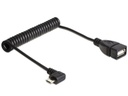Delock USB-OTG-Spiralkabel  Micro-USB B - USB A 0.55 m