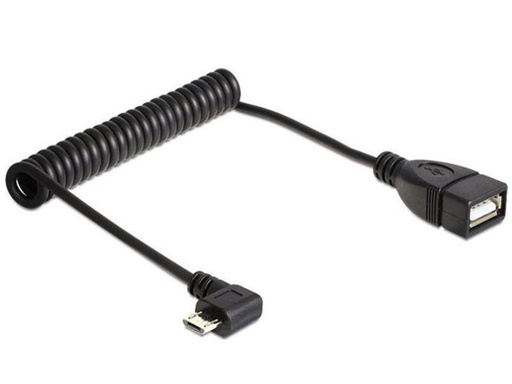[90139874 316834] Delock USB-OTG-Spiralkabel  Micro-USB B - USB A 0.55 m