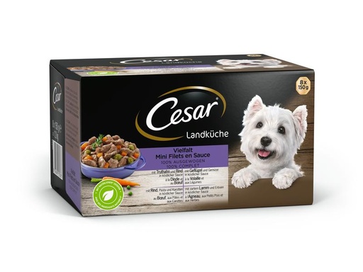 [90140002 1115902] Cesar Nassfutter Landküche in Sauce, 8 x 150 g