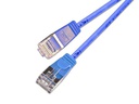SLIM Slimpatchkabel RJ-45 - RJ-45, Cat 6, U/FTP, 0.15 m, Blau
