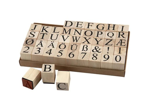 [90013989 1085354] Creativ Company Stempelset Buchstaben/Zahlen 45-teilig