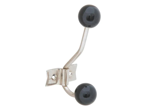 [90140105 1176481] Tranquillo Wandhaken 2-fach, Retro, Schwarz