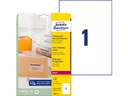 Avery Zweckform Versand-Etiketten 210 x 297 mm L7567 Transparent