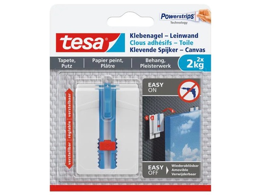 [90140155 1109796] tesa Klebenagel Leinwänd, Tapete &amp; Putz 2 kg