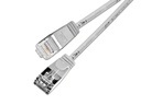 SLIM Slimpatchkabel RJ-45 - RJ-45, Cat 6, U/FTP, 0.25 m, Grau