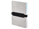 Nuuna Notizbuch Voyager L Grey, 22 x 16.5 cm, Dot, Grau