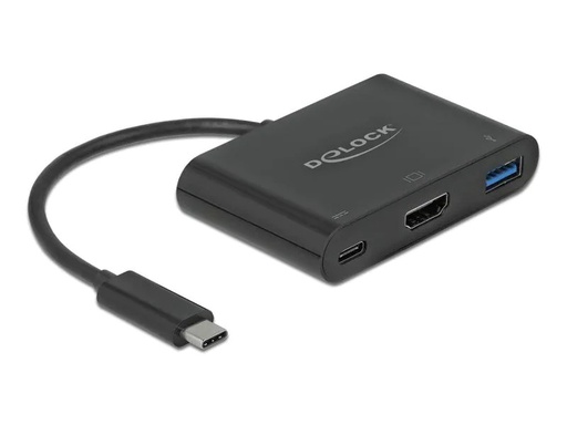 [90140456 1029214] Delock Multiadapter USB Type-C – HDMI, USB3.0-A, USB-C-PD schwarz