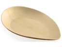 Sier Teller Palm 16.5 cm x 26 cm, 20 Stück, Hellbraun