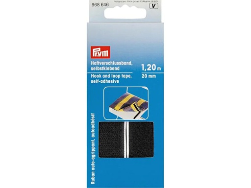 [90140642 1088004] Prym Klettbandverschluss 1.2 m selbstklebend, Schwarz