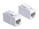 Delock Keystone-Modul RJ-45 - RJ-45, Cat.6A, UTP  weiss