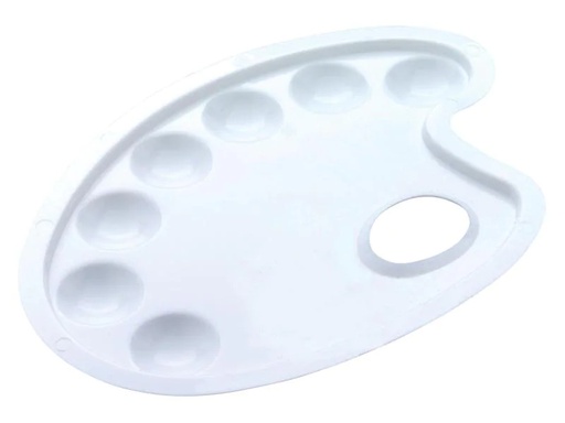 [90014103 997136] Talens Farbpalette Oval, 7 Näpfe