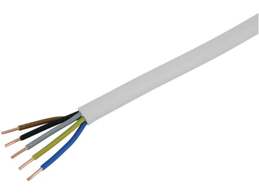[90141805 855178] STEFFEN Installationskabel TT 5x 2.5 mm2 33 m Weiss